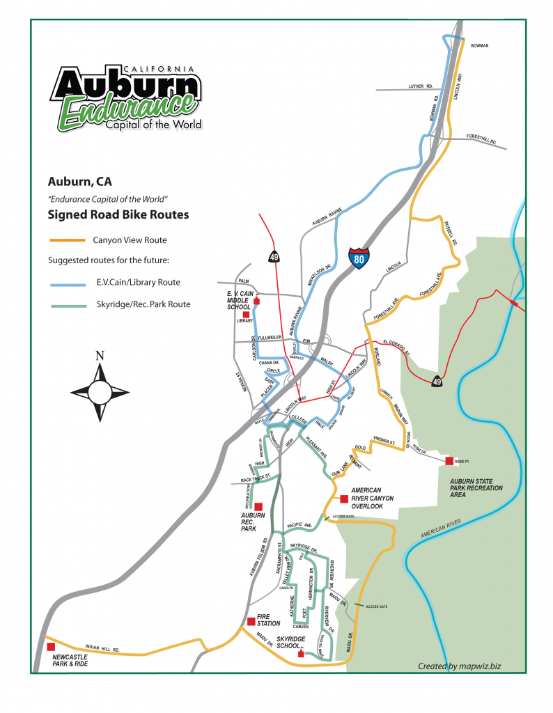Road Cycling | Auburn Ca - Endurance Capital Of The World™ - Auburn California Map