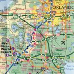 Road Map Florida Central Showing Main Towns Cities And Highways Of   Road Map Of Central Florida