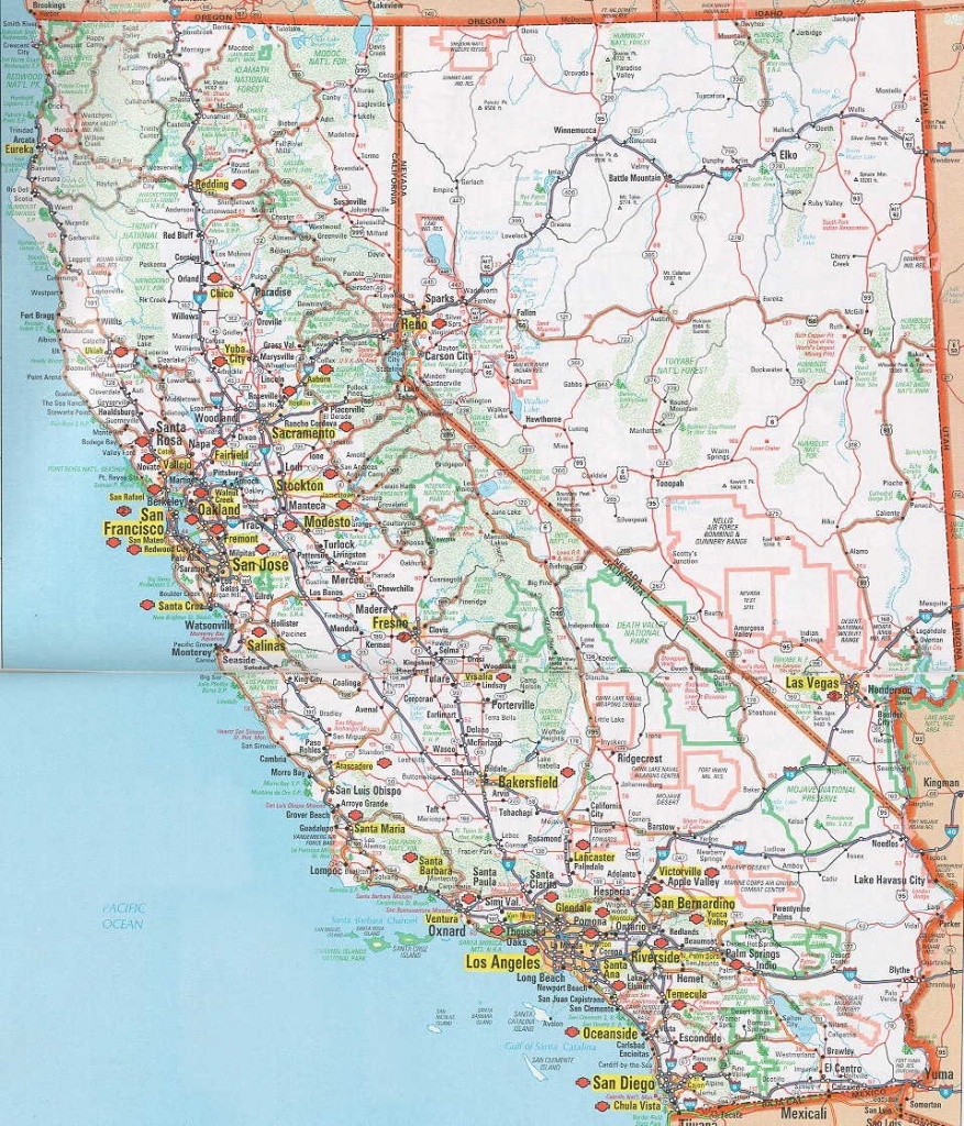 Road Map Of California Map With Cities California Nevada Map Image - Road Map Of California And Nevada