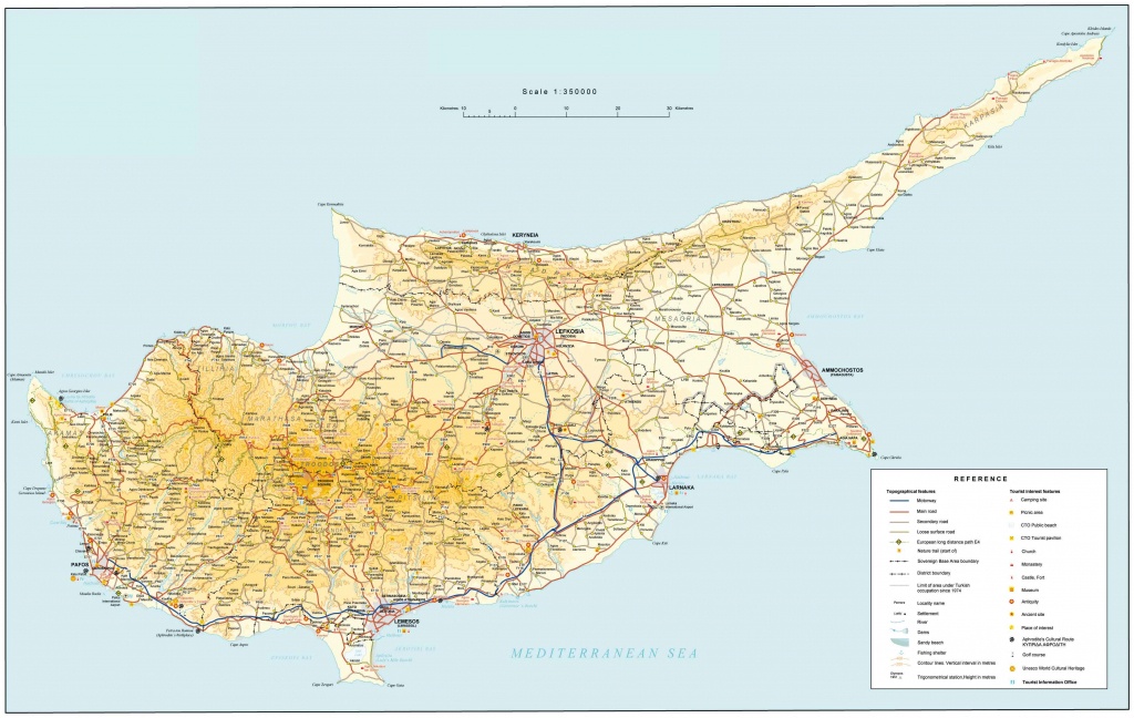 Road Map Of Cyprus | Tourist Map Of Cyprus | Maps Of Districts In Cyprus - Printable Map Of Cyprus