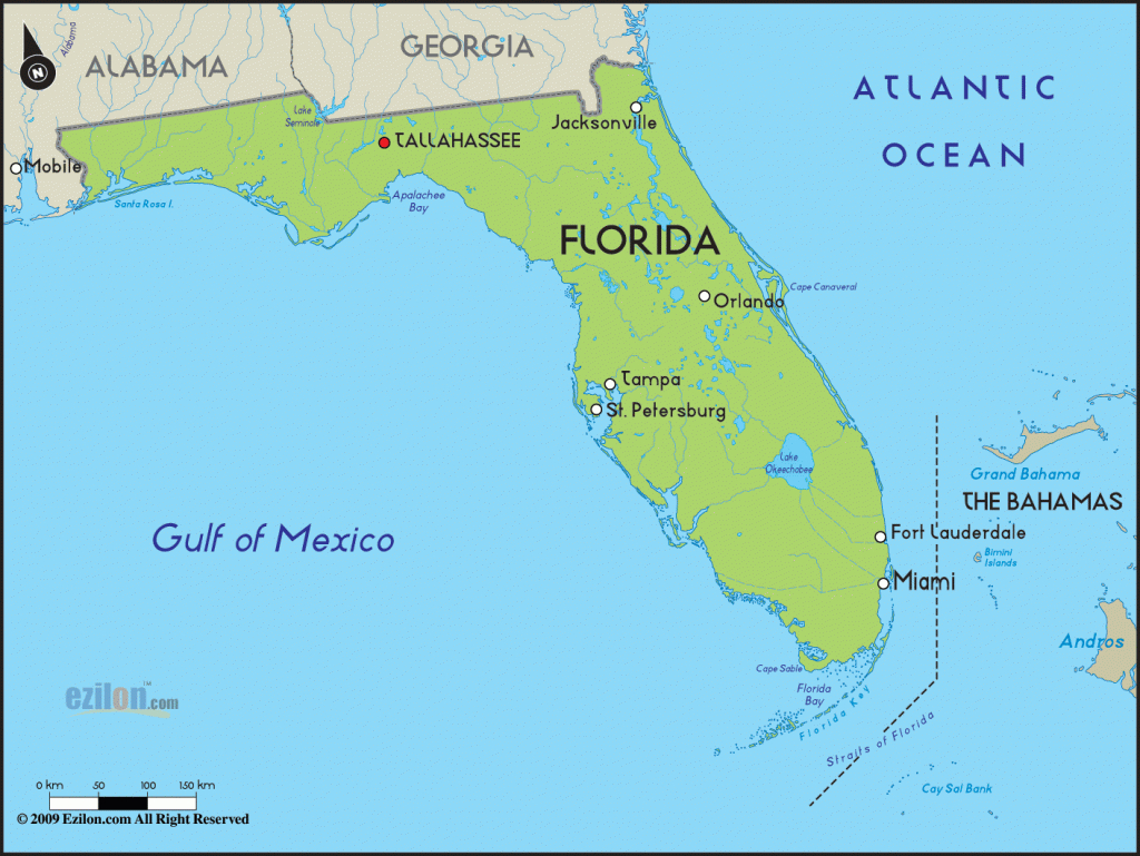 Road Map Of Florida And Florida Road Maps - Florida Waterways Map