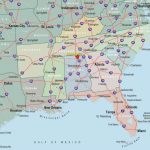Road Map Of Georgia Usa And Travel Information | Download Free Road   Road Map Of Georgia And Florida