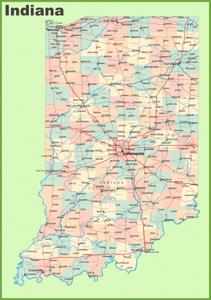 Road Map Of Indiana With Cities - Indiana State Map Printable