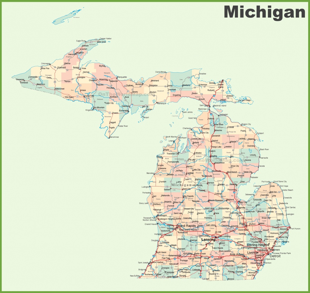 Road Map Of Michigan With Cities Elegant Printable Map Of Michigan - Printable Map Of Michigan