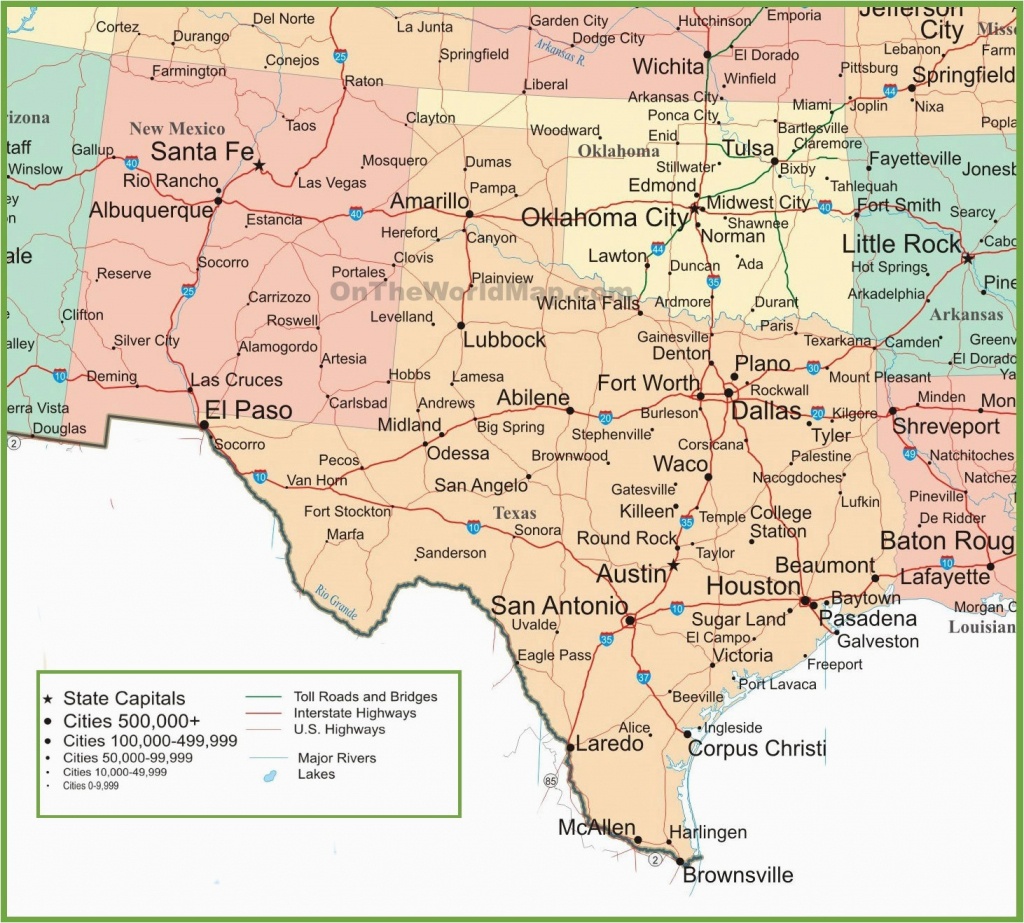 Road Map Of New Mexico And Texas | Secretmuseum - Texas New Mexico Map