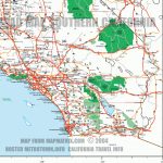 Road Map Of Southern California Including : Santa Barbara, Los   Southern California Attractions Map