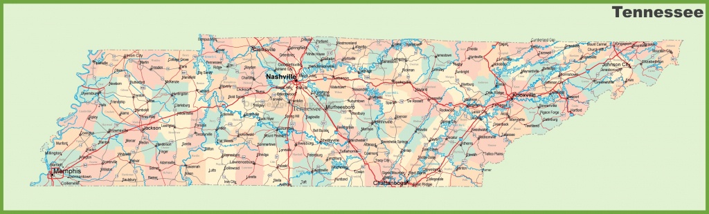 Road Map Of Tennessee With Cities - State Map Of Tennessee Printable