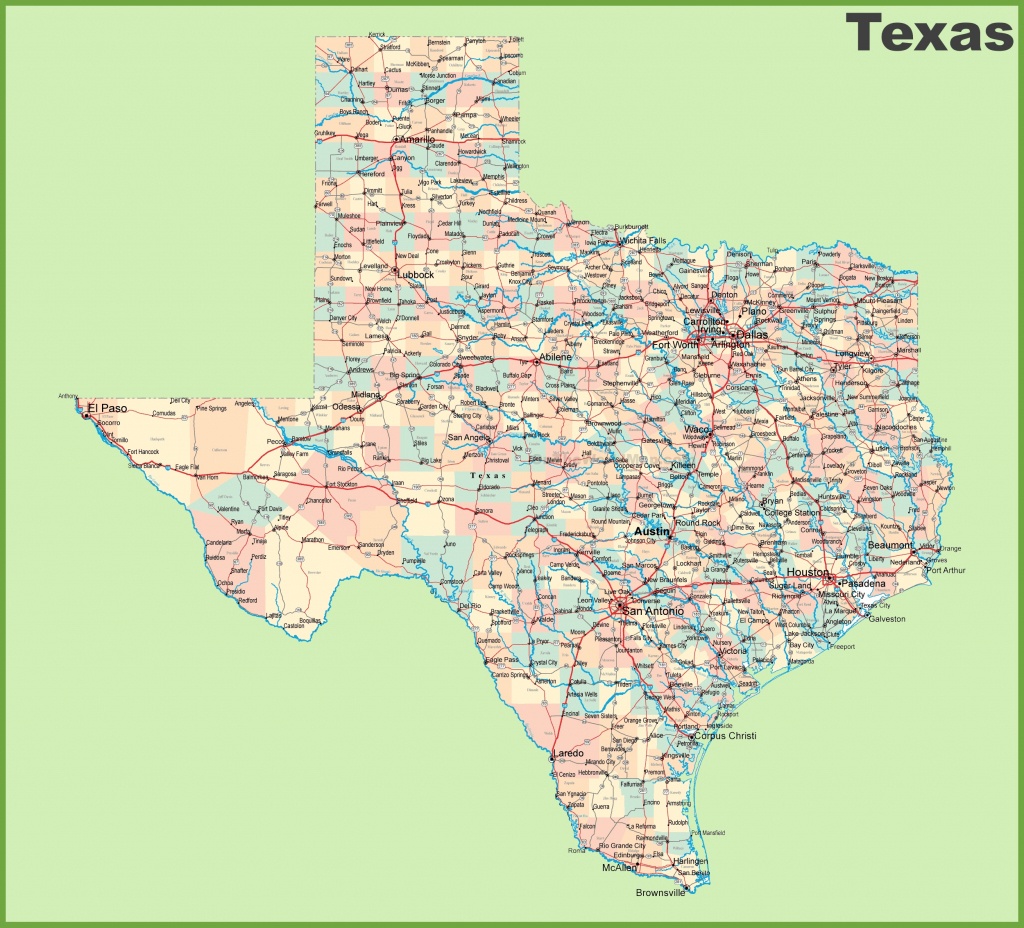 Road Map Of Texas With Cities - Detailed Road Map Of Texas