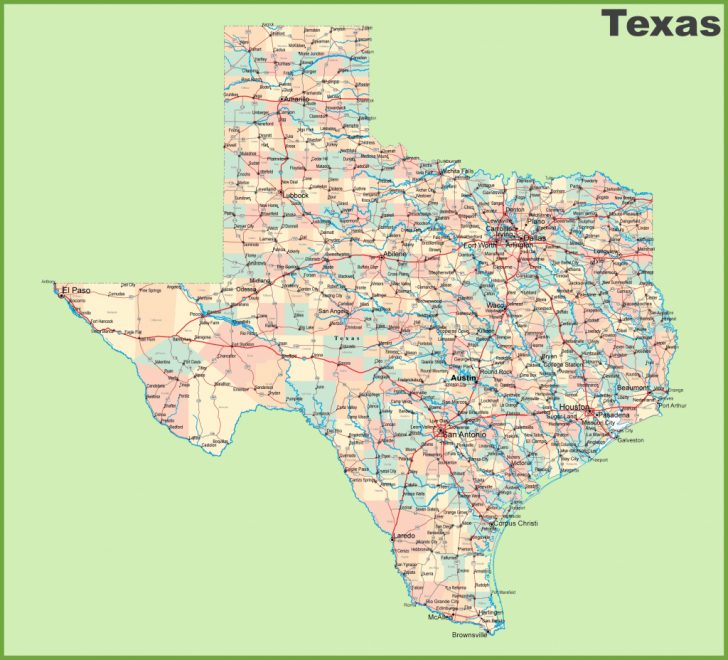Full Map Of Texas
