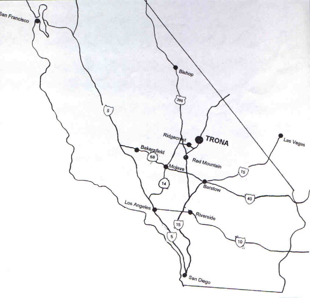 Road Map To Trona - Off Road Maps California