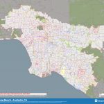 Road, Zip Code & Neighborhood Map Of Los Angeles, Long Beach   Printable Map Of Long Beach Ca
