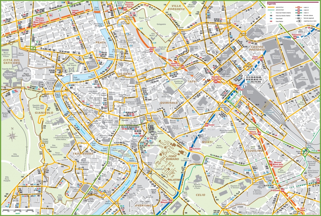 Rome City Centre Map - Printable Map Of Rome City Centre