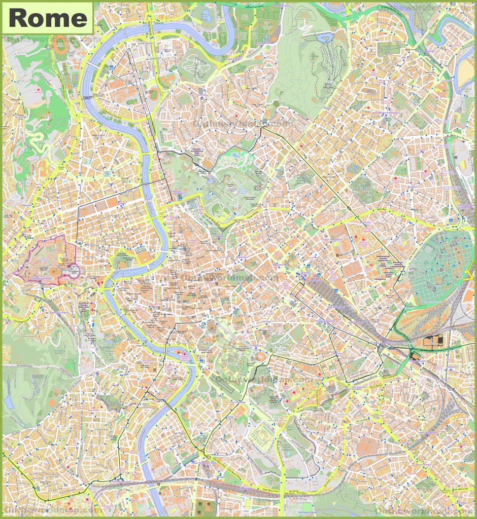 Rome Maps | Italy | Maps Of Rome (Roma) - Street Map Rome City Centre Printable
