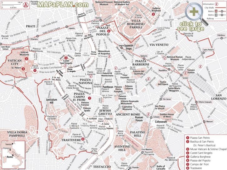 Street Map Of Rome Italy Printable