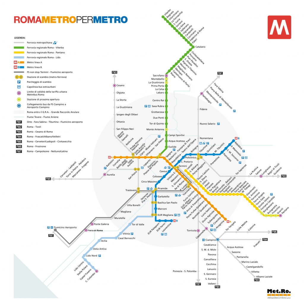 Rome Metro - Routes, Hours, Fares &amp;amp; Rome Metro Maps | Cruise Tips In - Printable Rome Metro Map