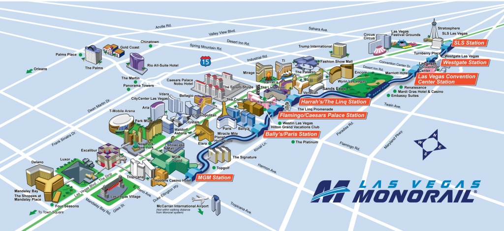 Route Map | Official Las Vegas Monorail Map - Printable Map Of Las Vegas Strip