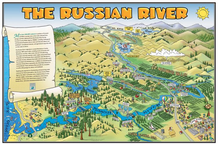 Russian River California Map