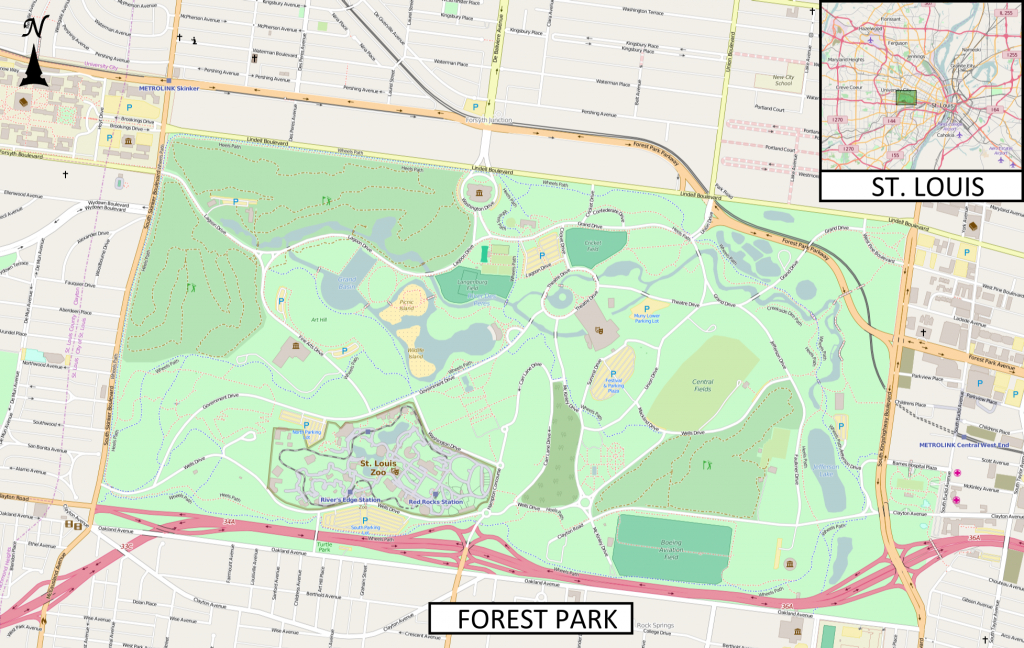 Saint Louis Art Museum - Wikipedia - Forest Park St Louis Map Printable
