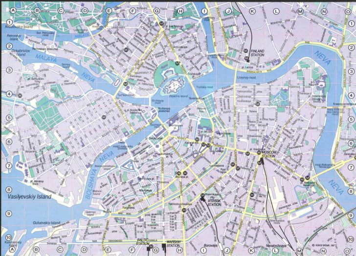 Printable Map Of St Petersburg Russia