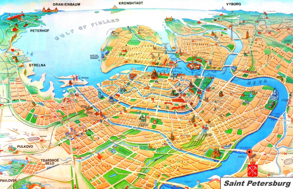 Saint Petersburg Tourist Map - Printable Tourist Map Of St Petersburg Russia