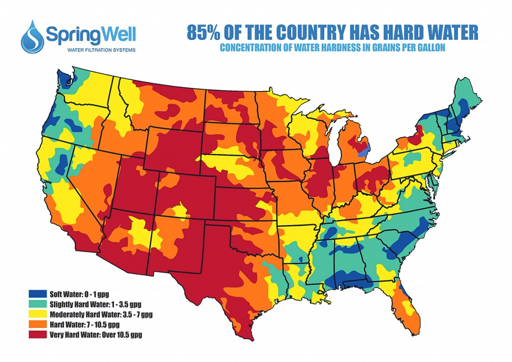 Salt Based Water Softener System - Springwell Water Filtration Systems - Florida Water Hardness Map