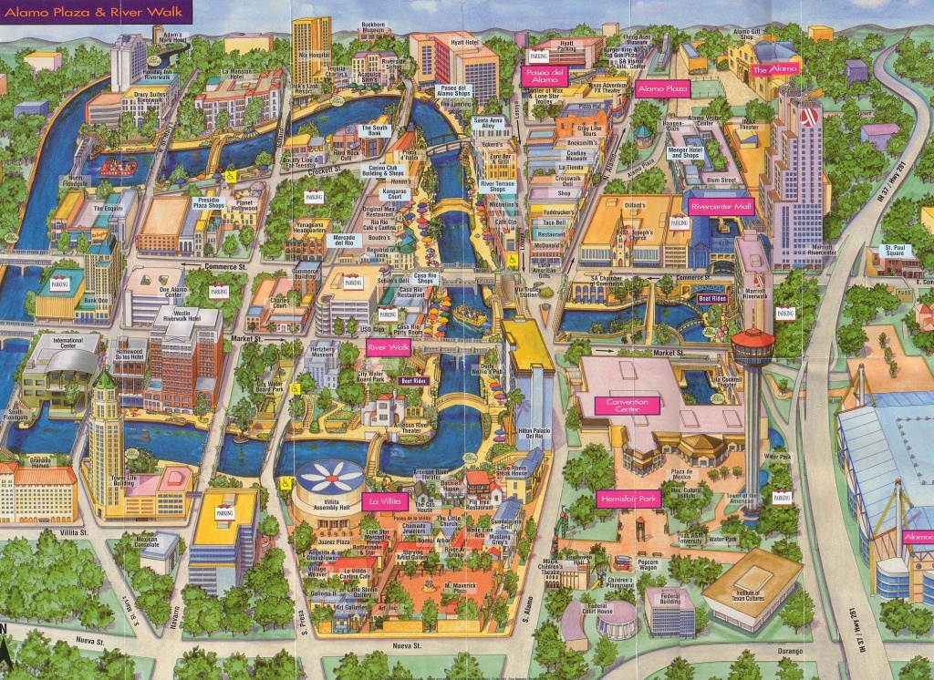 San Antonio | San Antonio, Texas Tourist Map See Map Details From - Map Of Downtown San Antonio Texas