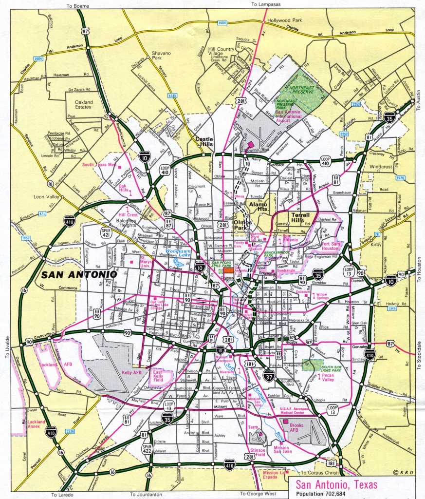 San Antonio Texas Tourist Map - San Antonio Texas • Mappery - Map Of San Antonio Texas And Surrounding Area
