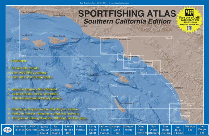 California Ocean Fishing Map
