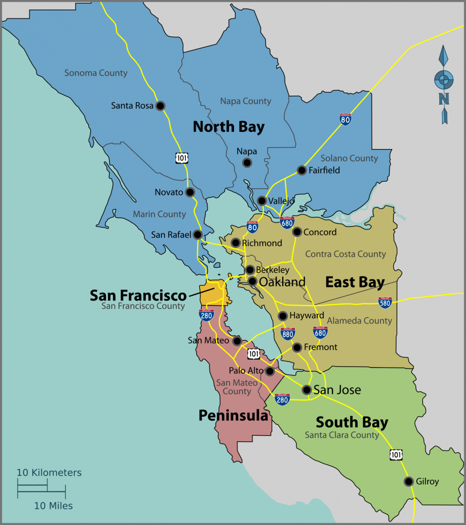 San Francisco Bay Area - Wikipedia - Map Of Northern California Counties And Cities