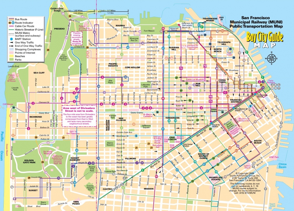 San Francisco Tourist Map - Printable Map San Francisco Cable Car Routes