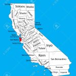 San Mateo County (California, United States Of America) Vector   San Mateo California Map