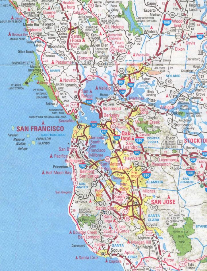 Printable Map Of San Francisco Bay Area