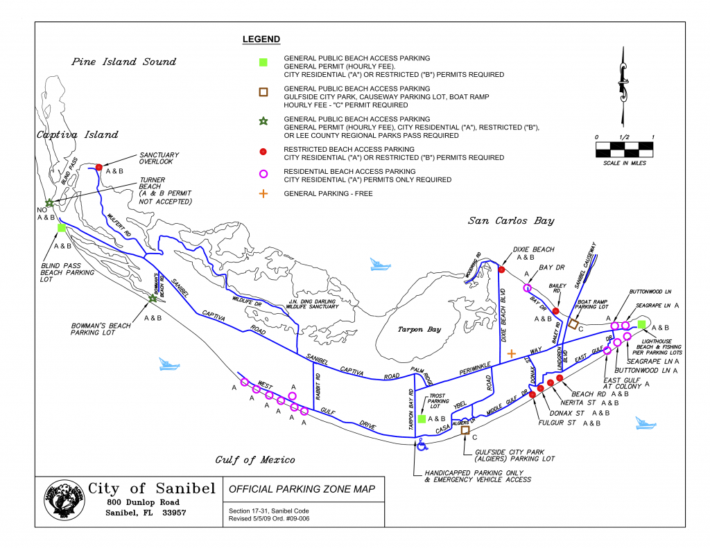Sanibel Captiva Beach Parking Map | Restrooms | Beach Access | I - Road Map Of Sanibel Island Florida