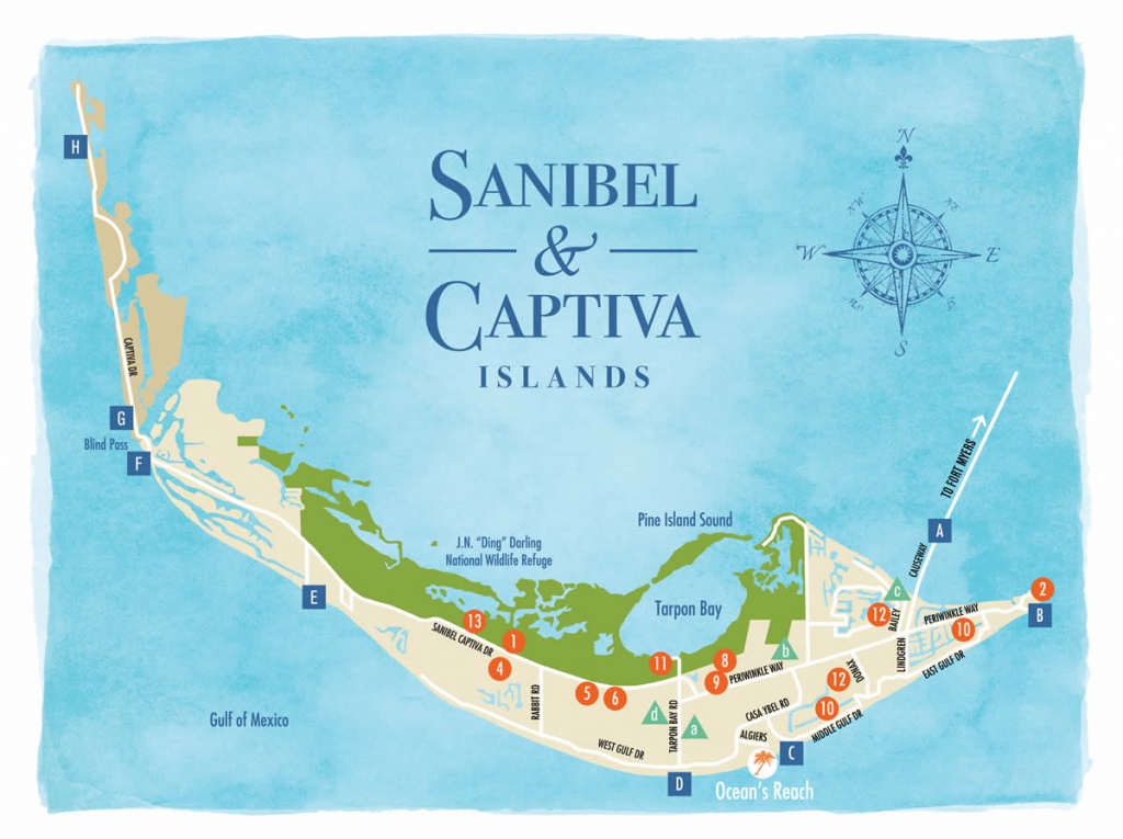 Sanibel Island Map To Guide You Around The Islands - Captiva Island Florida Map