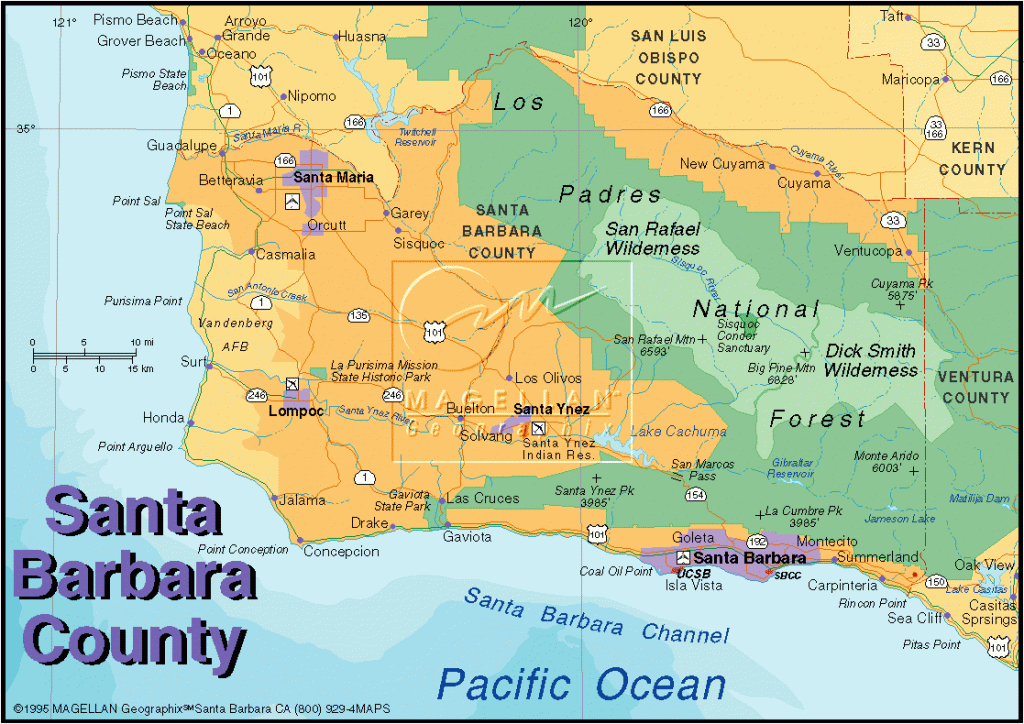 Santa Barbara Ca Map | Compressportnederland - Santa Barbara California Map