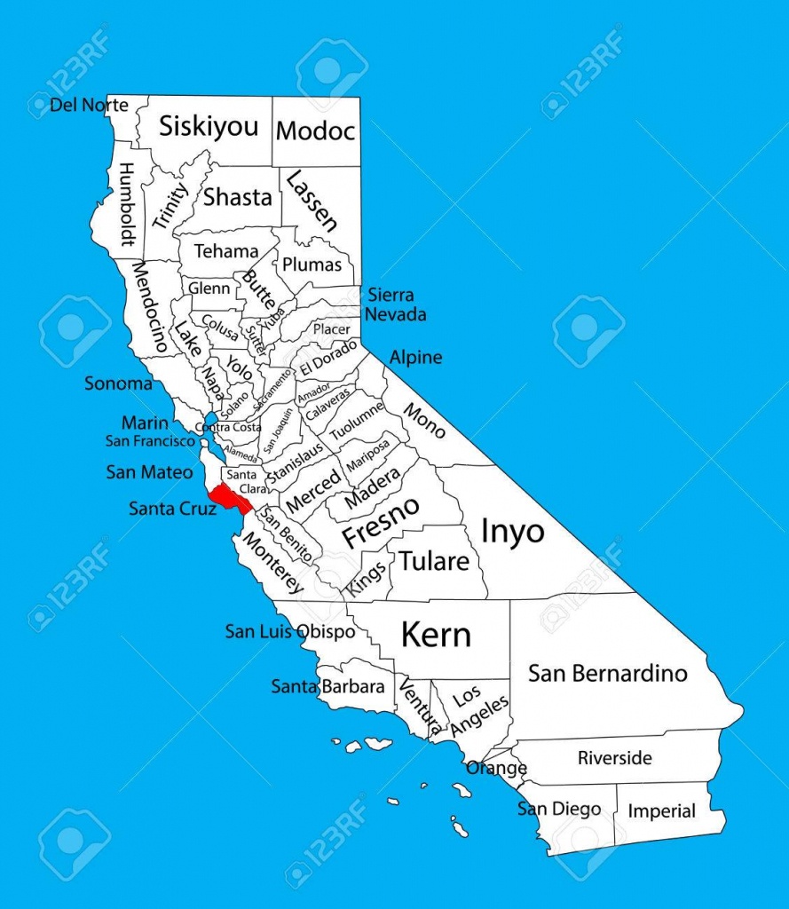 Santa Cruz County (California, United States Of America) Vector - Where Is Santa Cruz California On The Map