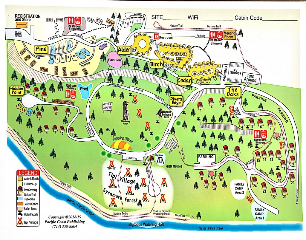 Santa Paula, California Campground | Ventura Ranch Koa - California Rv Camping Map