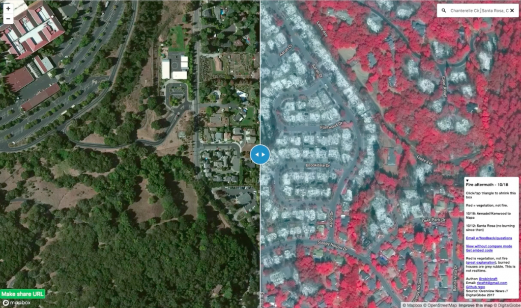 Santa Rosa Fire Map: How I Built It – Points Of Interest - California Fire Map Right Now