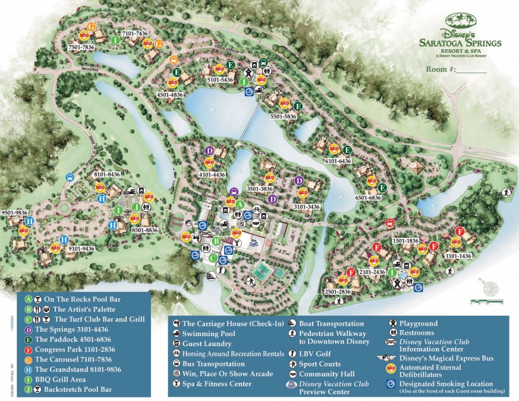 Saratoga Springs Resort Spa Map - Wdwinfo - Disney Springs Map Printable