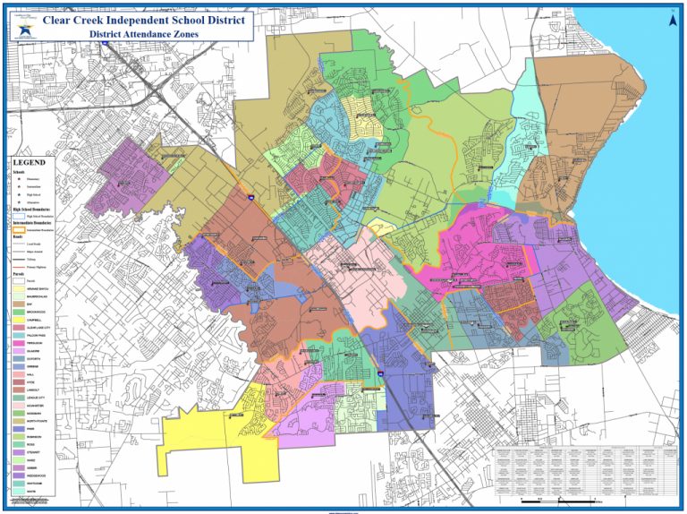 School Attendance Zones - Clear Creek - Texas School District Map By ...