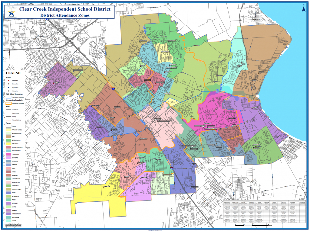 School Attendance Zones - Clear Creek - Texas School District Map By Region