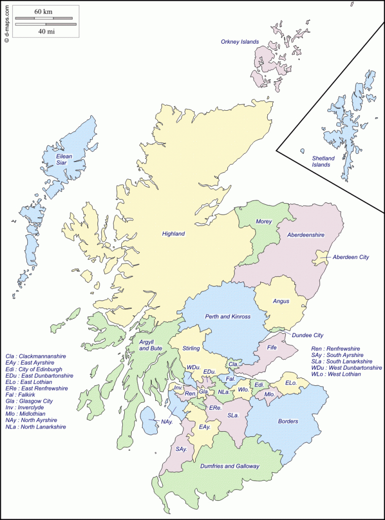 Scotland : Free Map, Free Blank Map, Free Outline Map, Free Base Map - Printable Map Of Scotland With Cities