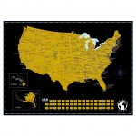 Scratch Off Map Of The United States Of America State Flags On Black   Florida Scratch Off Map
