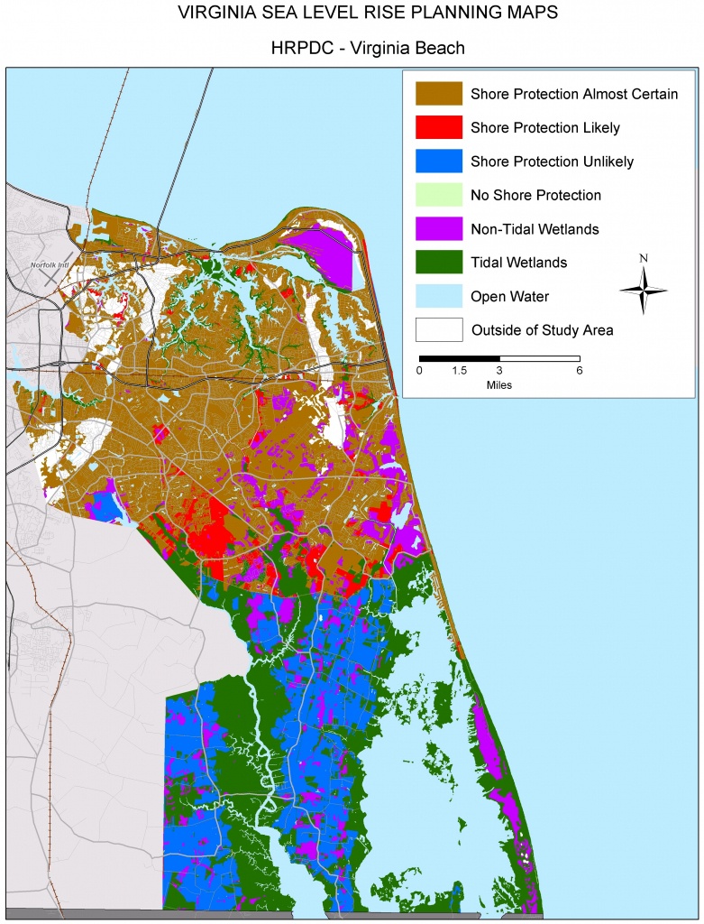 Sea Level Rise Planning Maps: Likelihood Of Shore Protection In Virginia - Florida Elevation Above Sea Level Map