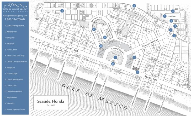 Map Of Seaside Florida Area