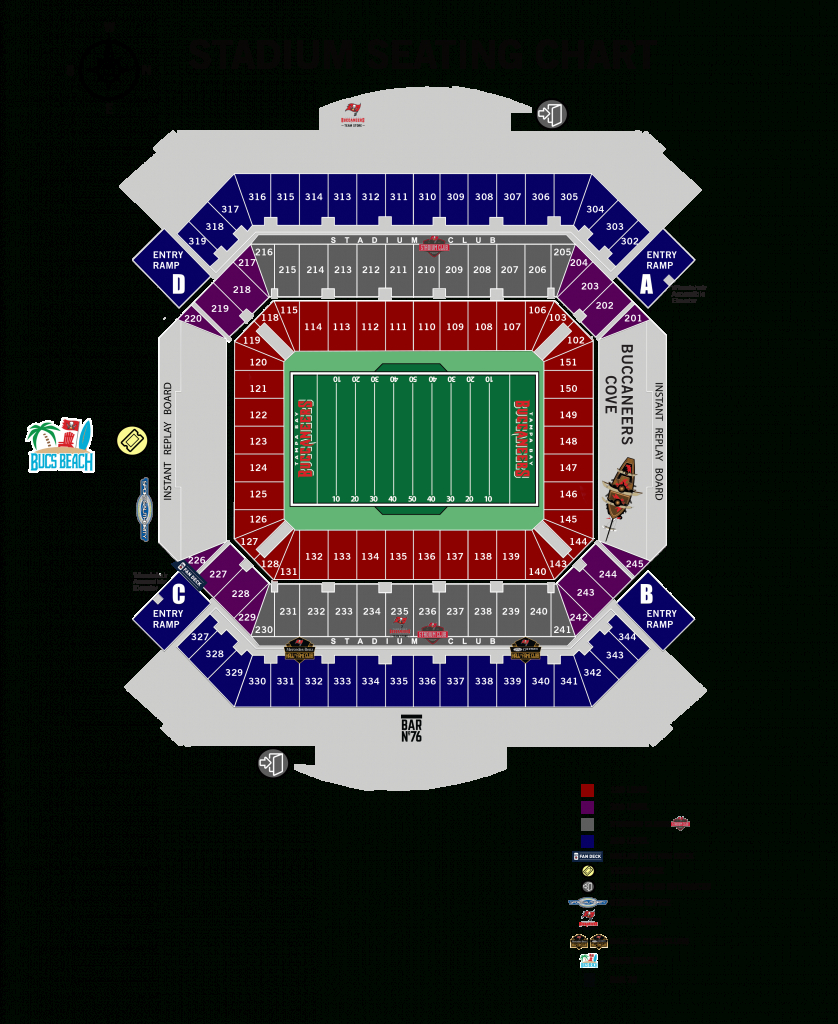 Seating Information – Raymond James Stadium - University Of Florida Football Stadium Map