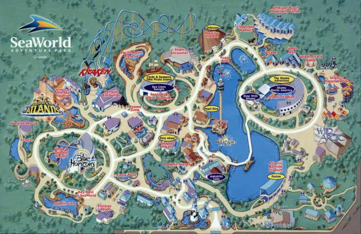Seaworld Orlando Park Map Printable