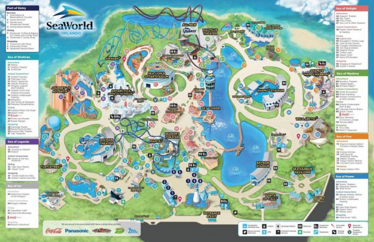 Printable Map Of Sea World Orlando