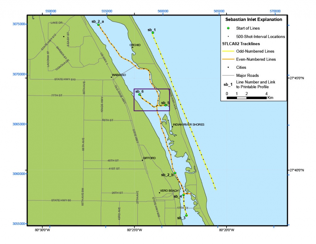 Sebastian Inlet Map - Archive Of Digital Boomer Sub-Bottom Data - Sebastian Florida Map