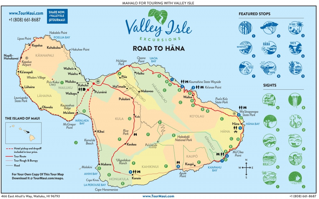 See The Road To Hana Highway Map & Guide To Hana Maui Printable Map